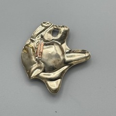 Vtg Cougar Panther Head Hecho en Mexico Mixed Metal Brooch Pendant 3.5″ 1990s