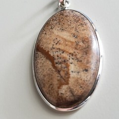 VINTAGE COLLECTIBLE STERLING SILVER 925 PENDANT, 2″ GENUINE STONE