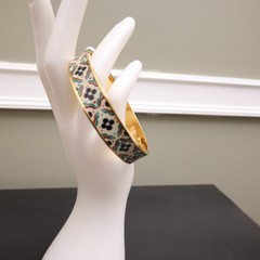 Metropolitan Museum of Art bracelet Iznik Cintamani enamel gold plate signed MMA