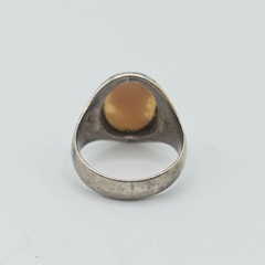 Vintage 925 Sterling Silver Shell Cameo Ring Hand‑Carved Portrait Sz 10.75