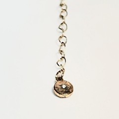 VINTAGE 1945 28 in Necklace Polished Pendant Triple Strand Gold-Tone Rhinestone