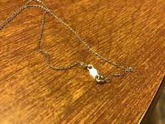 VTG 14K GOLD White 1 Dwt MAJORICA PEARL PENDANT CHAIN NECKLACE