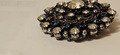Francois (Coro) Brooch/Pendant Clear and green stones.