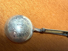 Antique Fine Arts 925 Sterling Spoon Brooch 2 1/4 inches long
