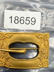 Vintage Sash Brooch Pin Buckle Victorian Gold Tone