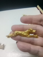 Lot Of 12 Vintage Dog Brooches Pins Gold Tone Very Nice Collection