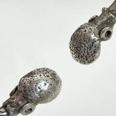 Vintage Sterling Silver African Head Cuff Bracelet Caribbean Tourist Jewelry 7.5