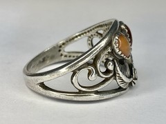 VTG 925 Sterling Silver Spiny Oyster Wheeler Manufacturing Company Ring Sz 10