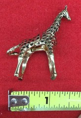 Vintage Gold Costume Giraffe 3D Ring Size 5.25