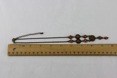 Nina Ricci/Avon Brass Toned Rhinestone and Enamel Necklace, 15gr