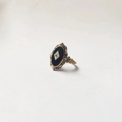 Art Deco Style 925 Silver Victorian handmade Black onyx Anniversary Wedding Ring