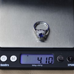 Blue Gemstone Ring Sterling Silver