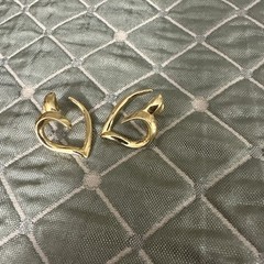 Vintage Monet Goldstone Earrings Pierced Push On Post