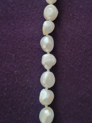 52″ Knotted Baroque Freshwater Pearl Rope Necklace Dark Iridescent Accent Pearls