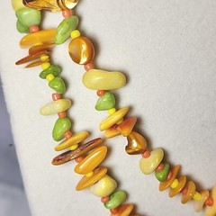 Vintage Tropical Colorful 36in Necklace