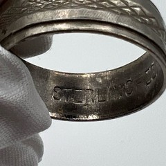 Vintage Sterling Silver Engraved Band Ring Size 8.5