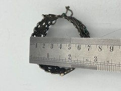 Rare Judaica 925 silver filigree bracelet set with King Solomon Eilat stones