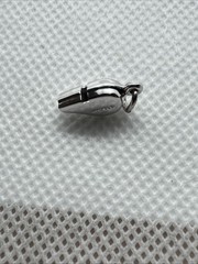 Sports Whistle Vintage Shiny JMF Sterling Silver 925 Bracelet Charm Pendant A2