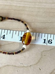 Napier Glass Beaded Necklace- Silver Tone- 30 In Length- Very Good Condition
