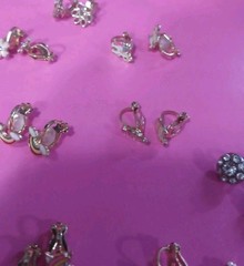 Vintage Children’s Goldtone Clip On Earrings (14 Pairs)
