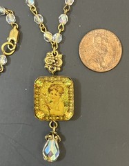 Maximal Art Necklace LOT Signed Estate Jewelry 2 Pieces Victorian Style Dangles
