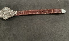 Vintage Brighton Leather Cherub silver-tone bracelet 1995