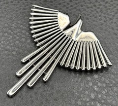 VTG Large JJ Phoenix Brooch Thunderbird Southwest Style Silver Tone Modernist