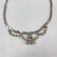 Vintage Citrine Rhinestone Choker And Earrings Set Screwback 15.5″ Regency