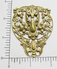 22663 Large Ornate Victorian Filigree Stamping Brass Ox