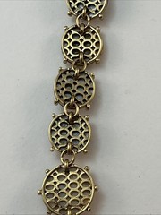 MONET Gold Tone Golden Brown Adjustable 17″-19″ Necklace READ