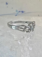 Black Hills Gold ring floral band leaves size 9 sterling silver women