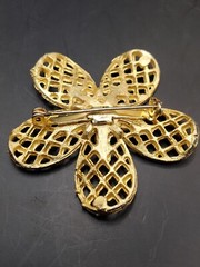 Vintage J J Pin Gold Vermeil ( I Believe ) Please Read Full Descript Ty