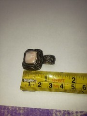 Vintage LT 925 Sterling Silver With Marcasite Stone Pendant Good Condition