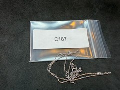 1.23g Vintage Sterling Silver 925 Adjustable Cable Chain Necklace 21 in M