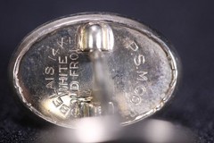 Antique PSM Phillip-Simons Co Belais 14K White-Gold-Front Cufflinks Oval Shape
