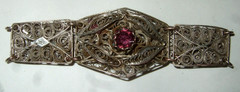 Silver Filigree Bracelet Elegant Estate Jewelry Vintage Style Seven Inches