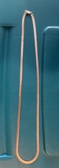 Vintage Silver-Plated Herringbone 22” Chain Necklace-Contemporary Jewelry-Sleek