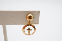 Vintage Gold Filled Cross Earrings