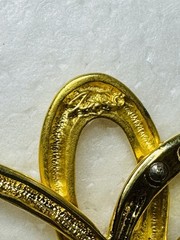 Tona Signed Ribbon Gold Tone VTG Brooch Pin Designs Lot Of 2