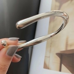 Vintage Cuff Bangle 925 Sterling Silver Jewelry Bracelet for Women Trendy Gift