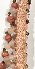 VTG W GERMANY Miriam Haskell Style Pink GLASS Petal ART GLASS Choker NECKLACE