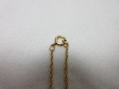 VINTAGE 14K YELLOW GOLD FILLED NECKLACE CHAIN HEART PENDANT 23 7/8 INCH #3