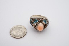 Vintage Sterling Silver 925 Larimar Ring Size 8.25