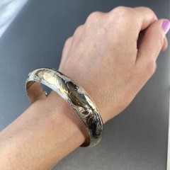 Vintage Bangle Bracelet Estate Fine Jewelry Pre-Owned Sterling Silver Antique