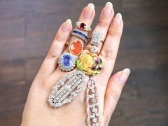 1.00Ct Burmese Ruby and 0.80Ct Diamond 18k Yellow Gold Dress Ring Circa 1930