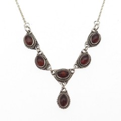 925 Sterling Silver Vintage Real Amber Cable Chain Necklace 16-18″