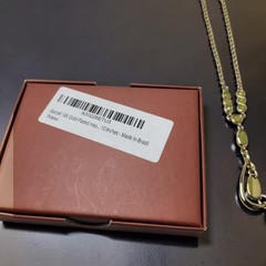 Vintage Barzel 18kt Gold Plated Gold,Green,Yellow Chrystals 10″ Necklace