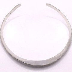 VINTAGE STERLING SILVER 925 HAMMERED CHOKER/COLLAR NECKLACE 41.99grams 169.99 !