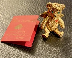 Batya gold-tone articulated angel bear brooch
