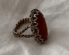 Vintage Boho Ring – Adjustable Size – Beautiful Gem. Free Shipping